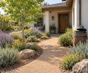 how to design a drought tolerant front yard