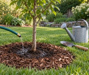 how to water a newly planted tree correctly