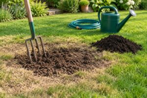 how to fix dry patchy grass without wasting water