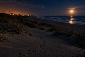 why beach lighting confuses sea turtle hatchlings