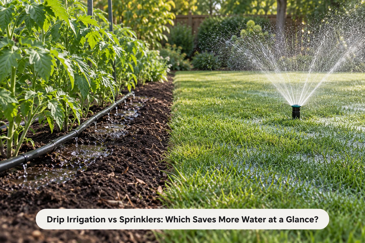 Drip Irrigation vs Sprinklers: Which Saves More Water at a Glance?