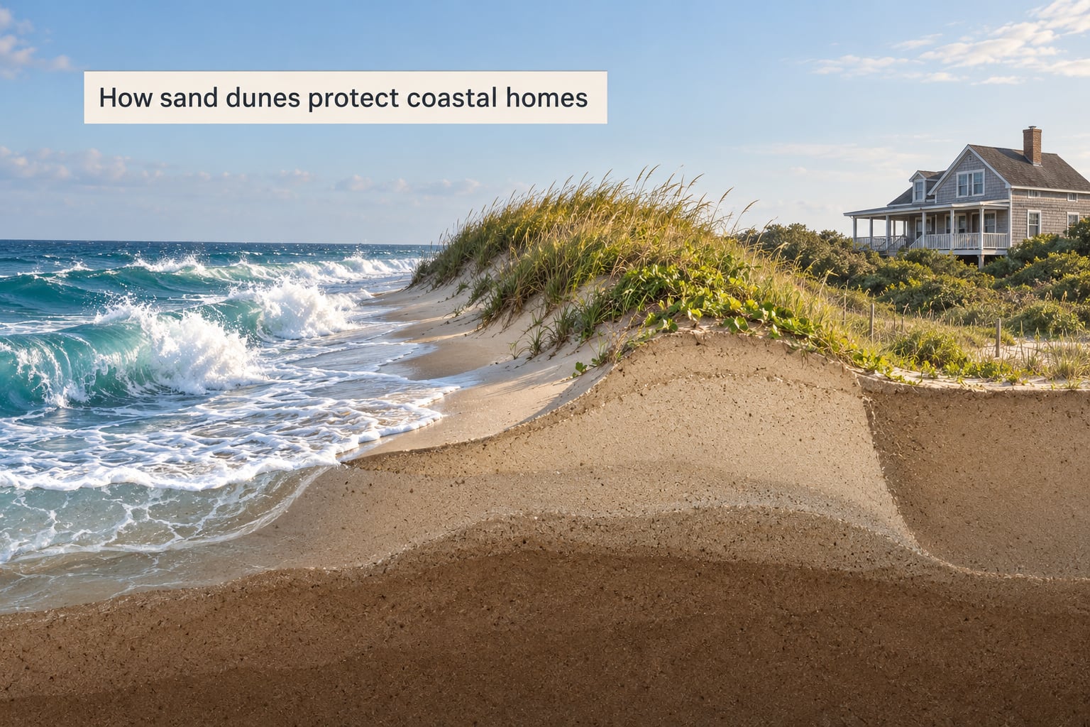 How sand dunes protect coastal homes