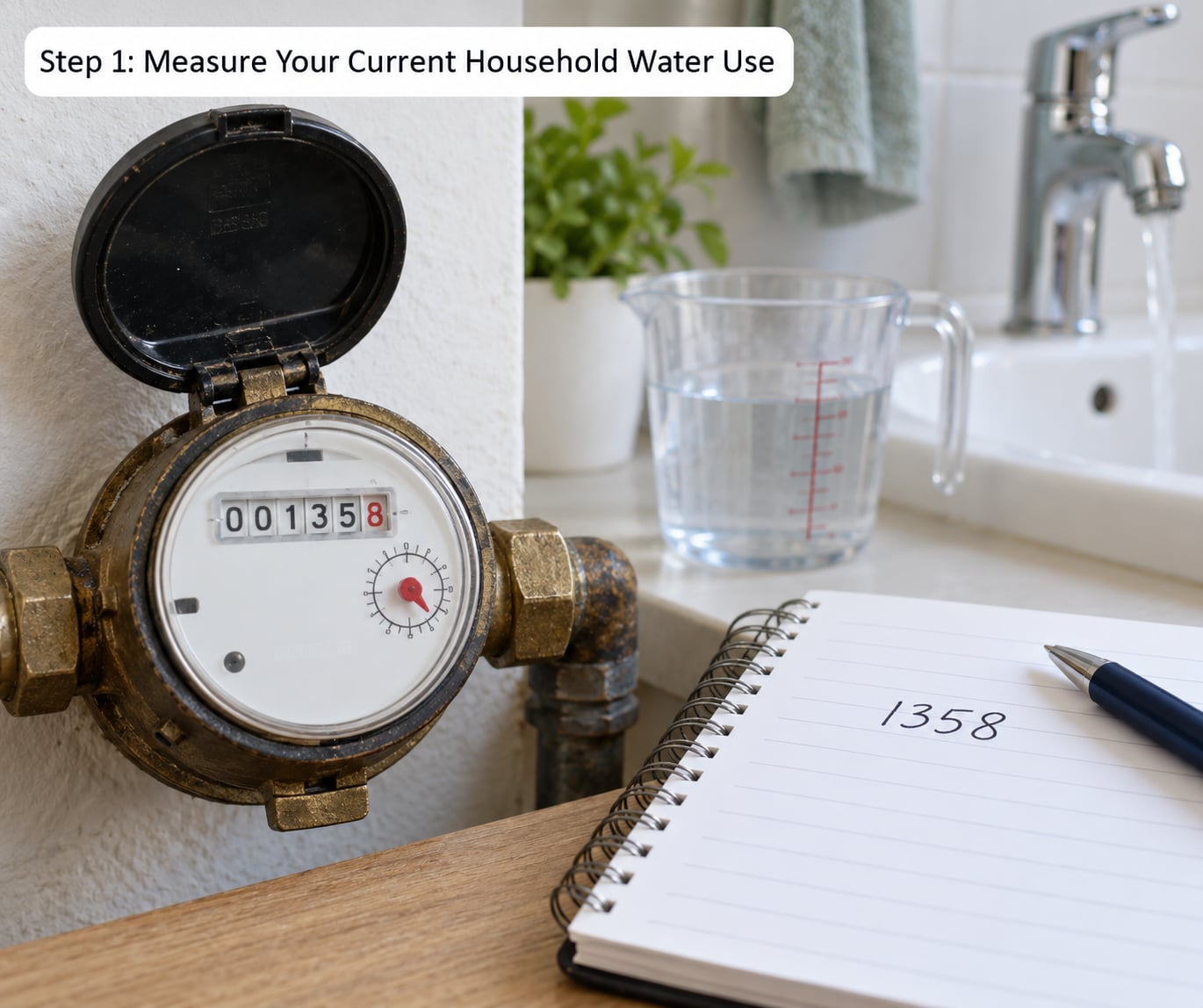 Step 1: Measure Your Current Household Water Use