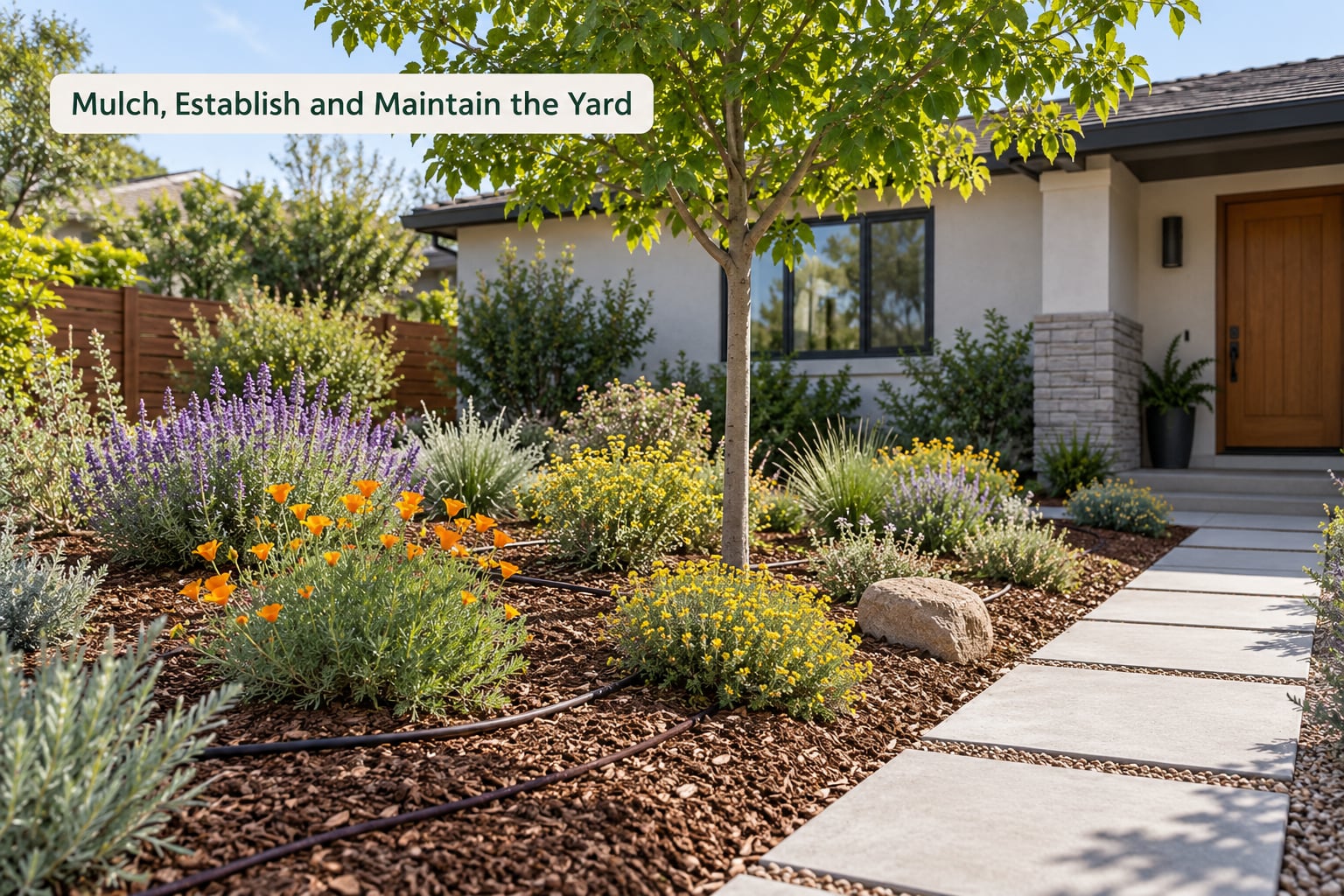 Mulch, Establish and Maintain the Yard