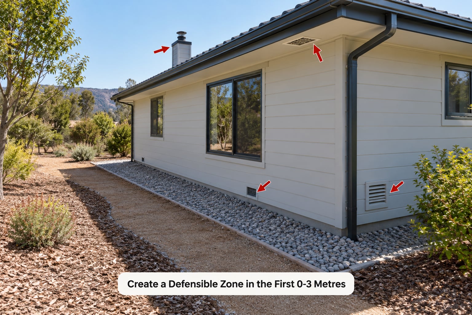 Create a Defensible Zone in the First 0-3 Metres