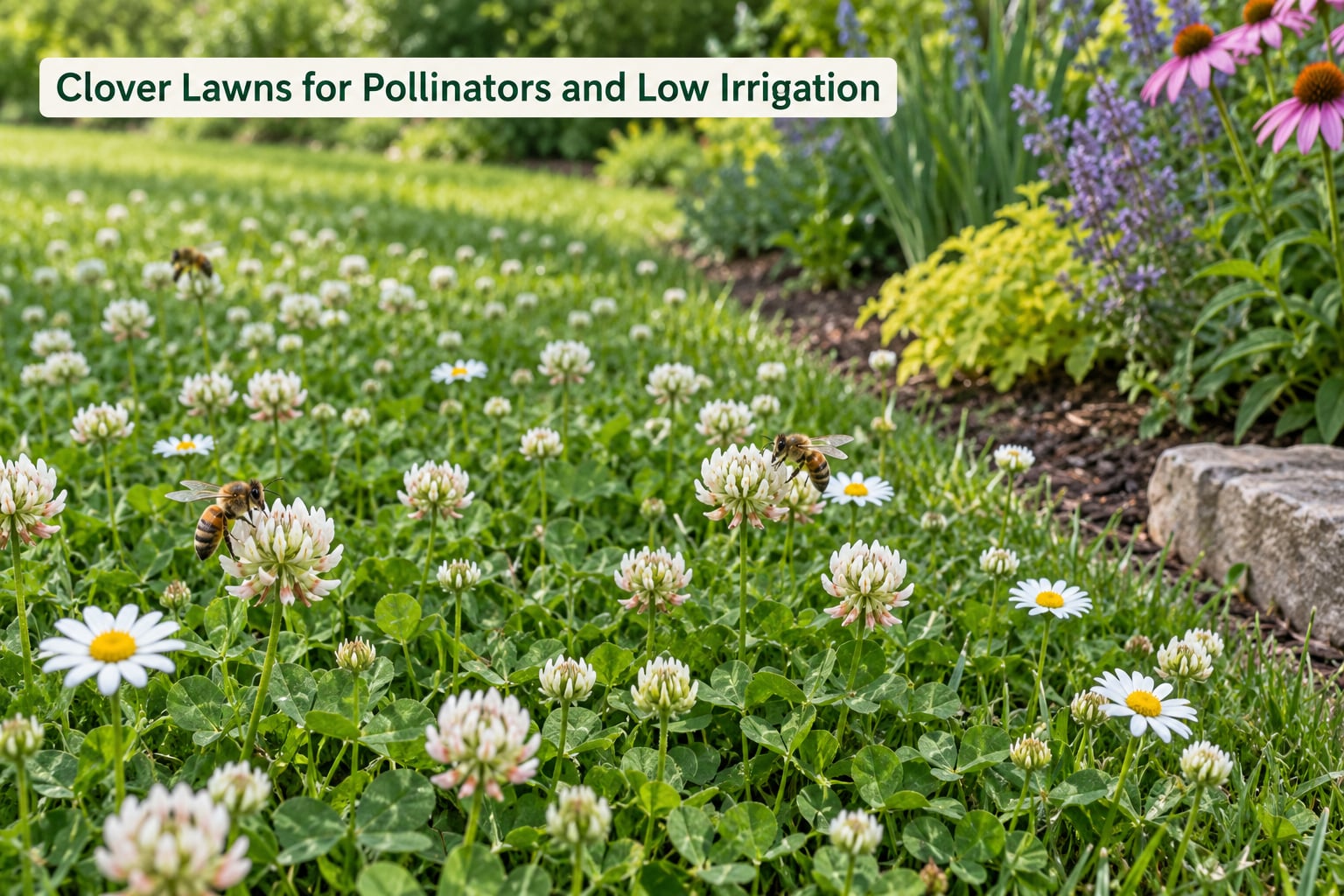 Clover Lawns for Pollinators and Low Irrigation