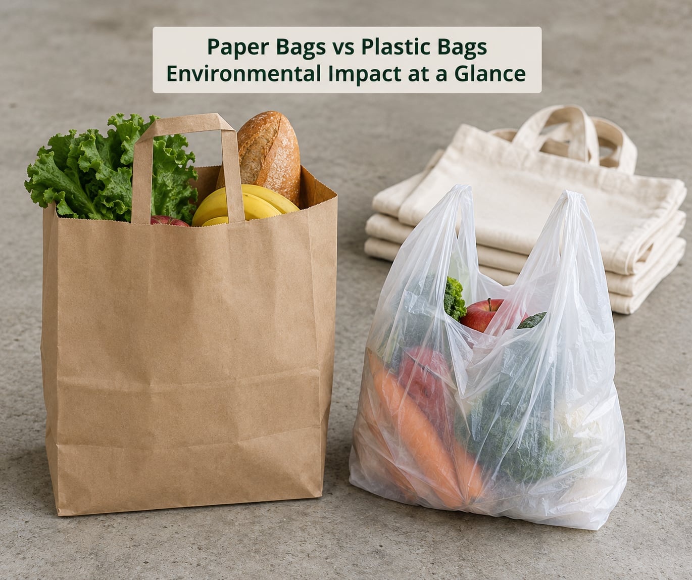 Paper Bags vs Plastic Bags Environmental Impact at a Glance