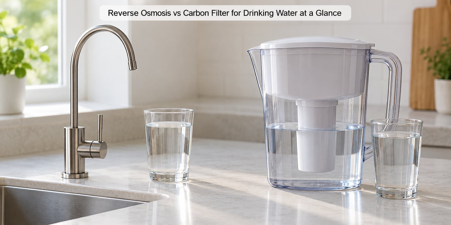 Reverse Osmosis vs Carbon Filter for Drinking Water at a Glance