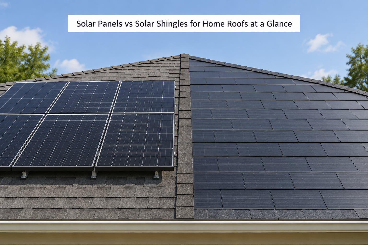 Solar Panels vs Solar Shingles for Home Roofs at a Glance