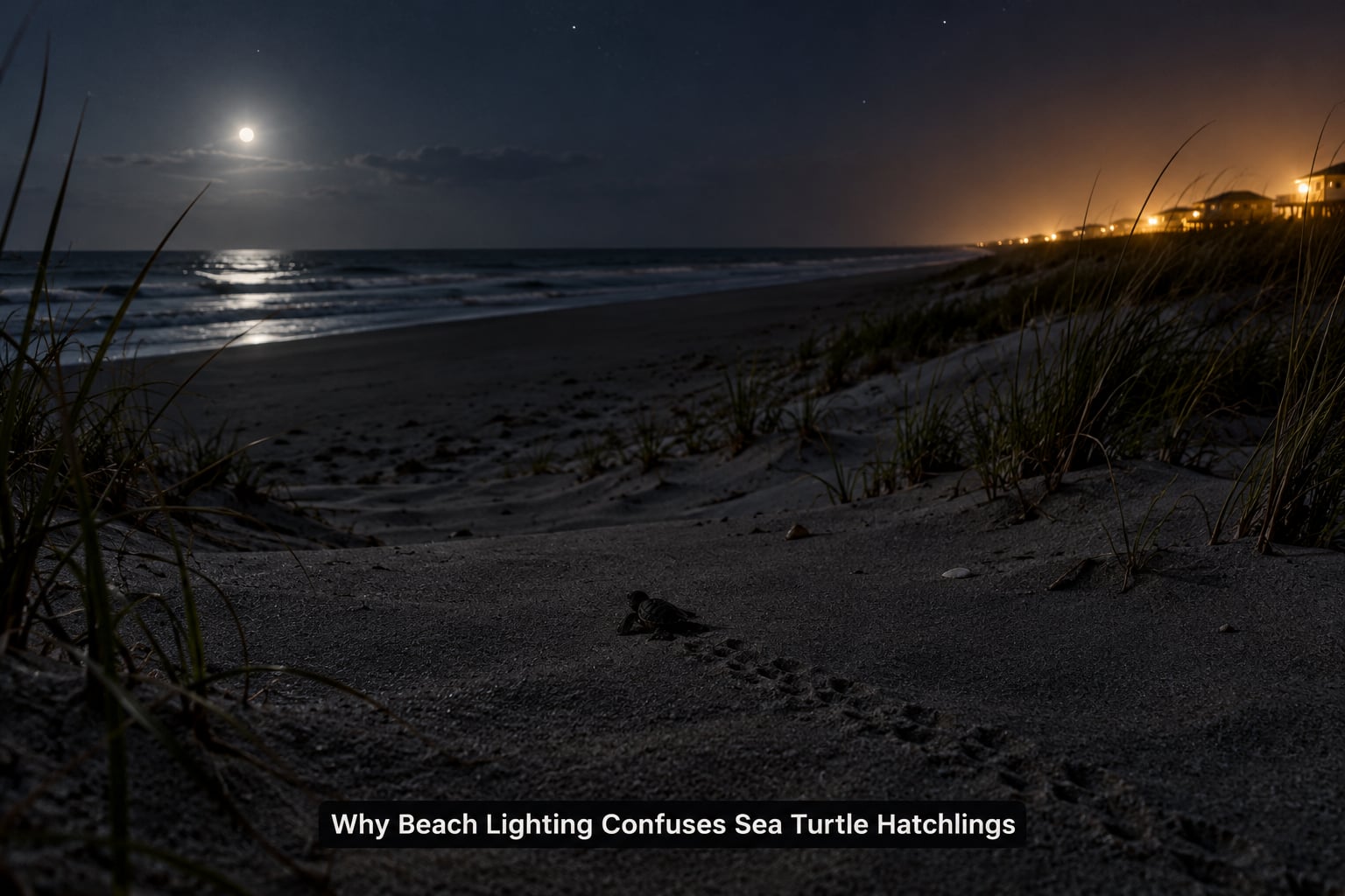 Why Beach Lighting Confuses Sea Turtle Hatchlings