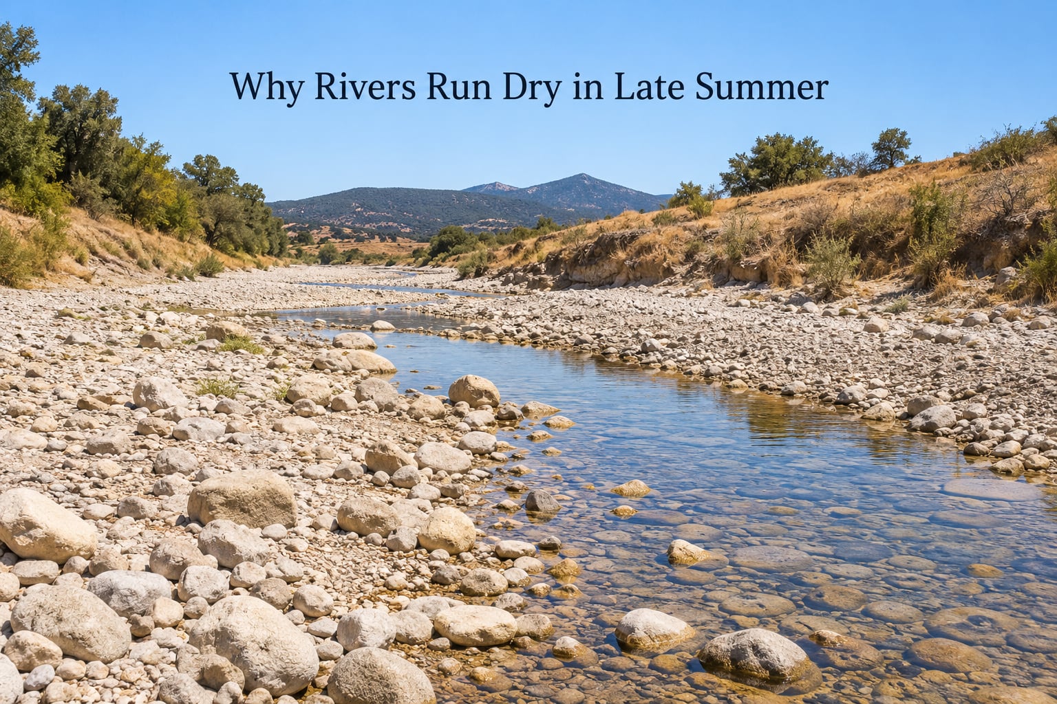 Why Rivers Run Dry in Late Summer