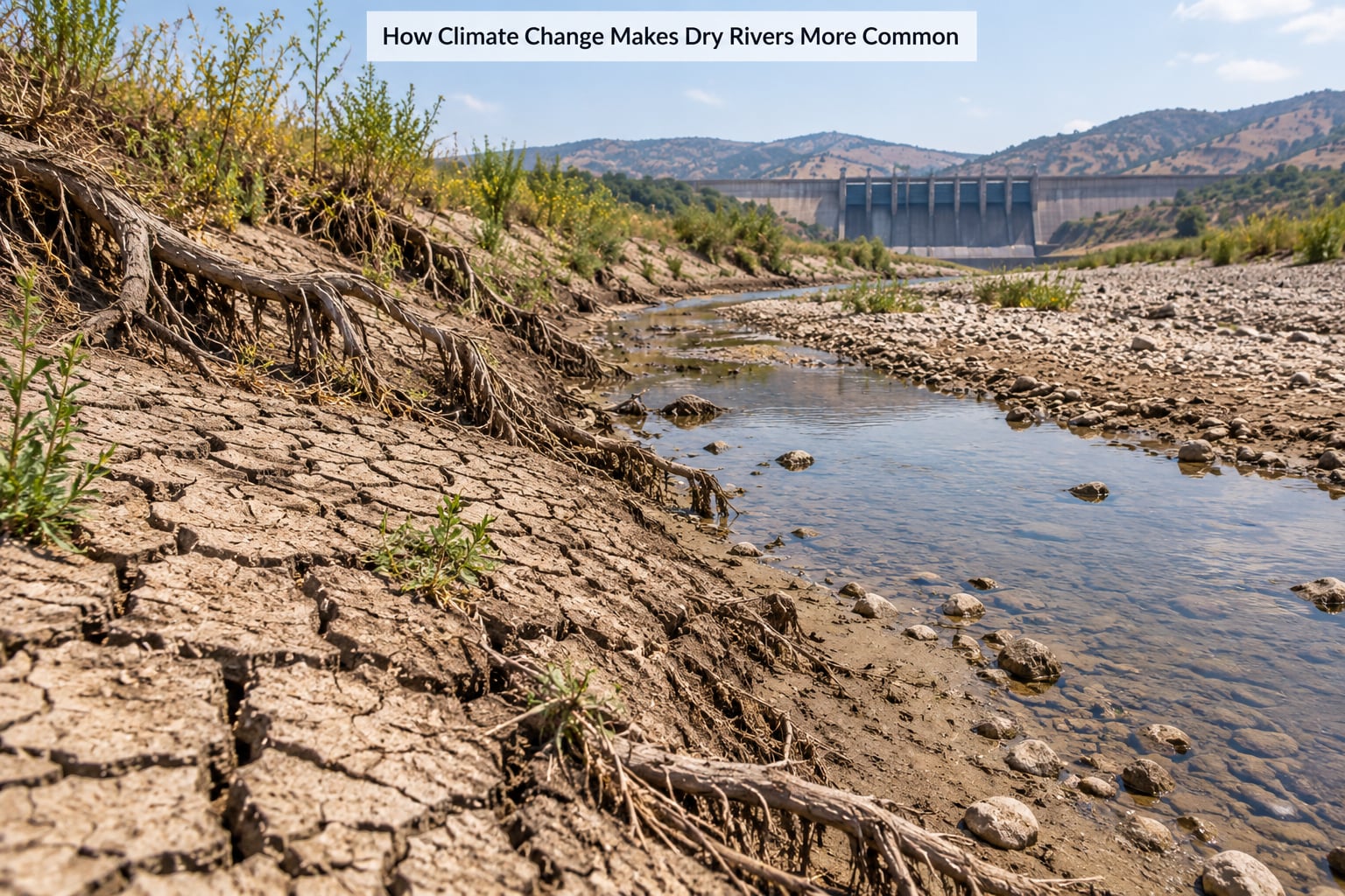 How Climate Change Makes Dry Rivers More Common