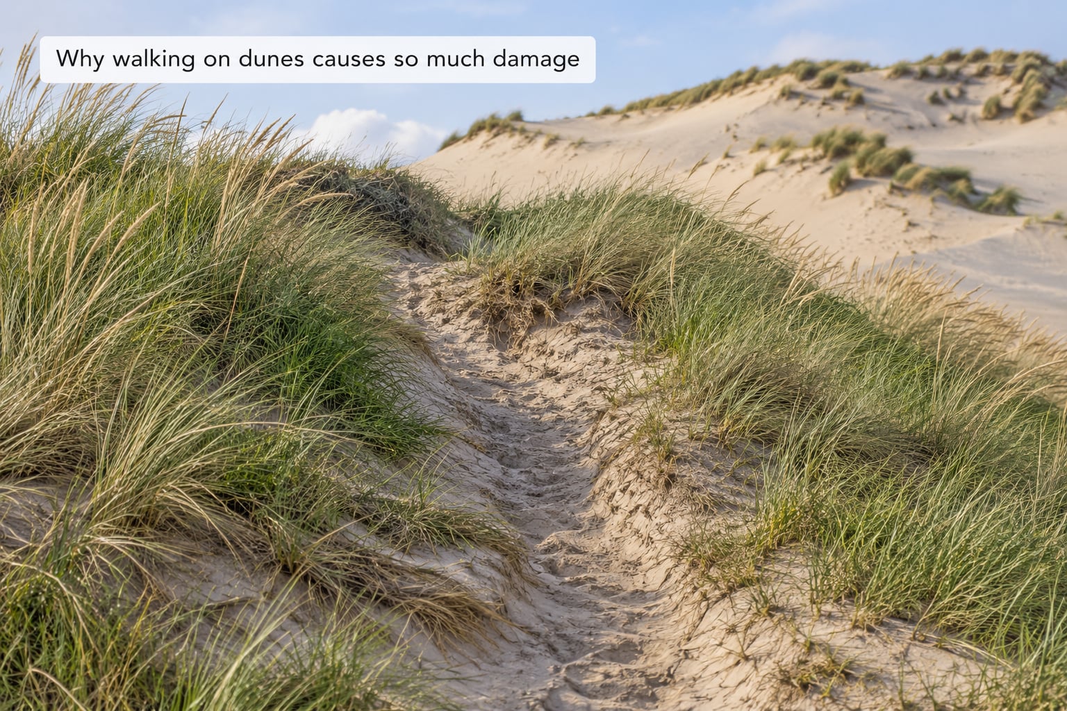 Why walking on dunes causes so much damage