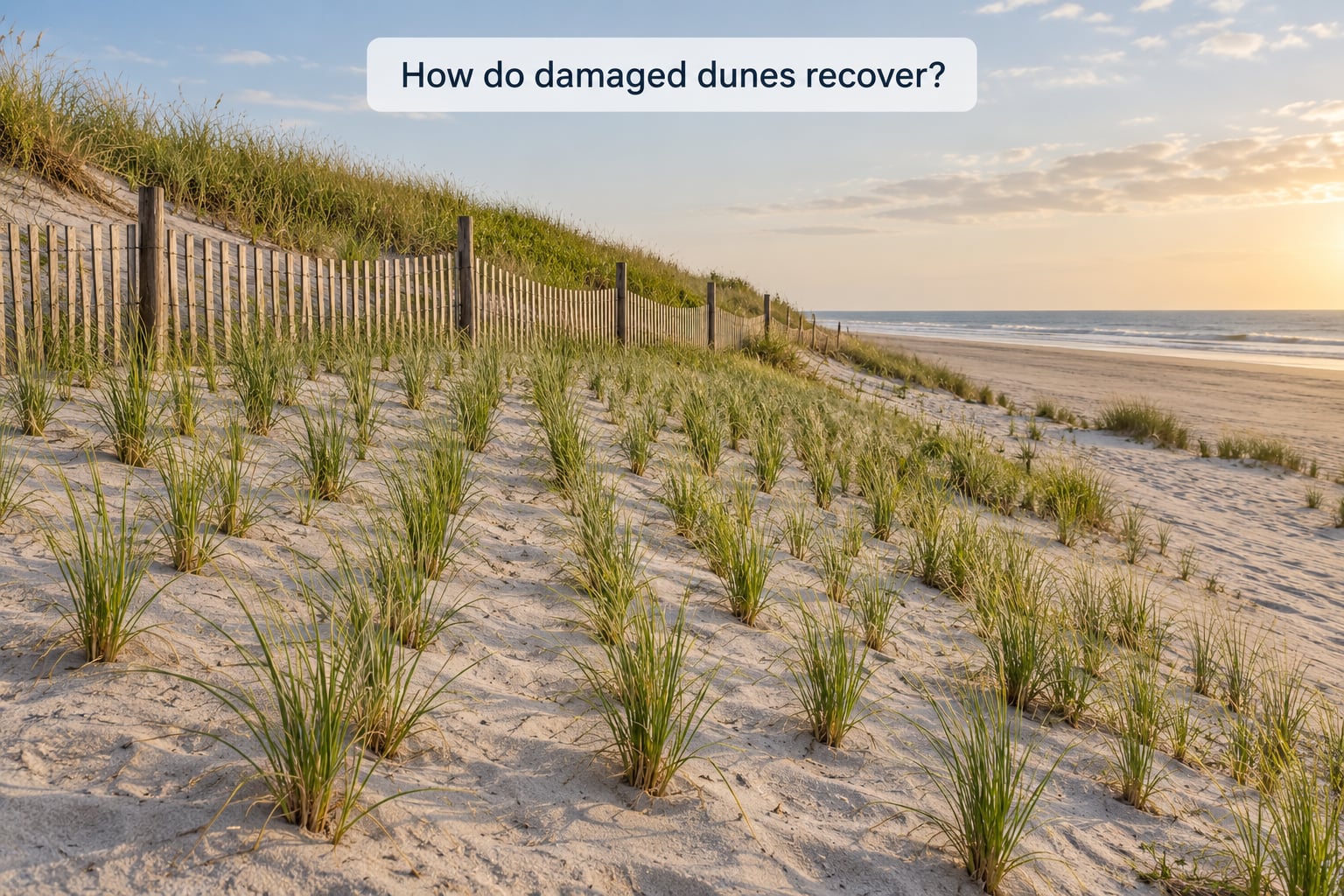 How do damaged dunes recover?